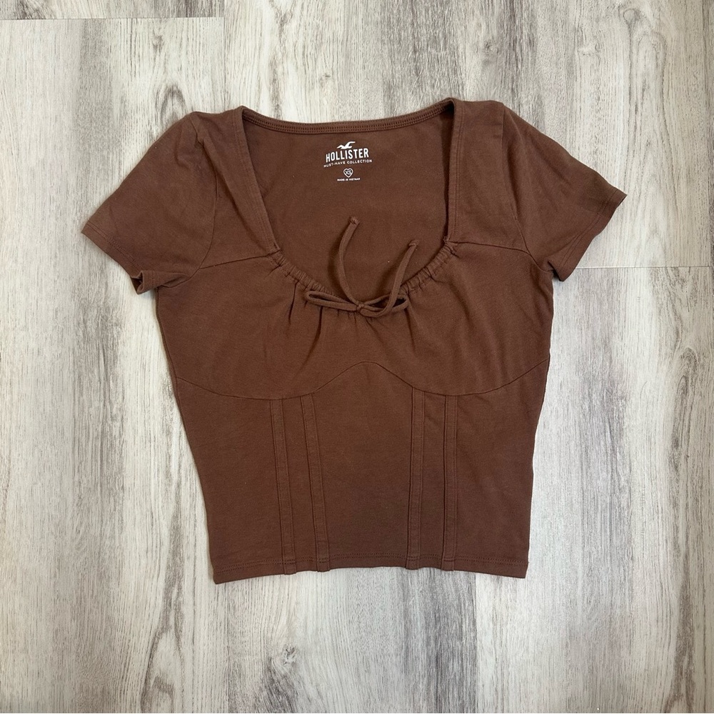 Hollister Bustier Crop‎ Top Brown Size XS